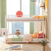 Bellemave® Twin Size Metal Floor Bunk Bed - Bellemave